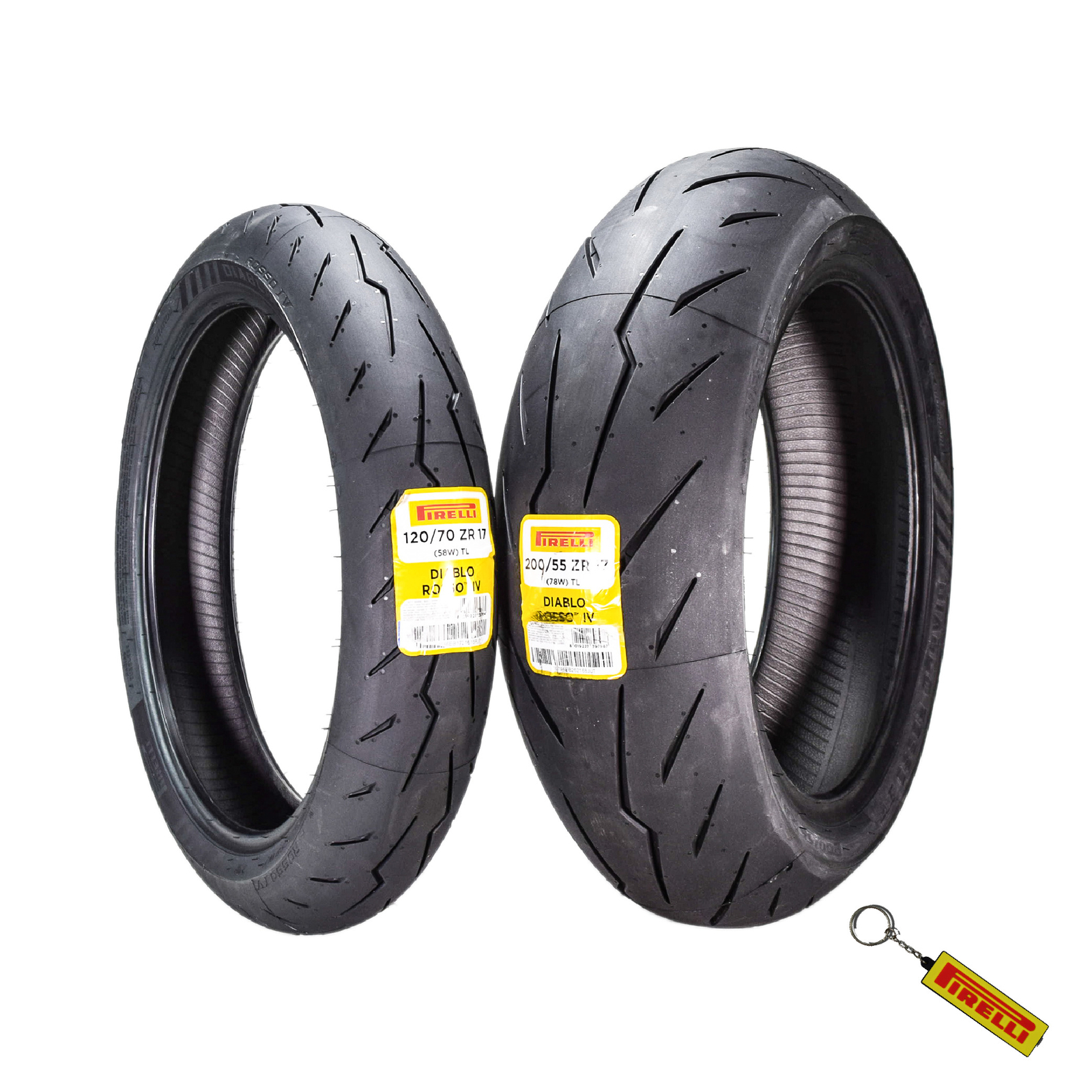Pirelli Diablo Rosso IV Street Sport 120/70ZR17 200/55ZR17 Motorcycle Tire Set