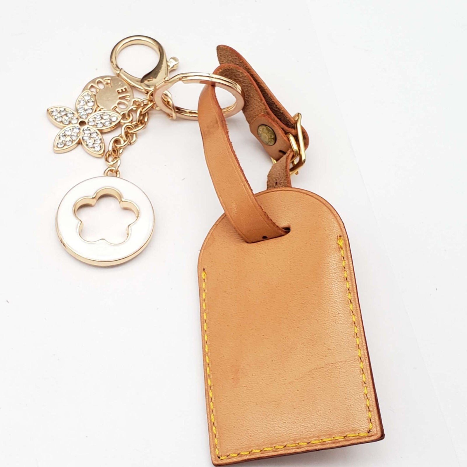 Authentic Louis Vuitton Luggage tag with Unbranded Keychain, Keycharm