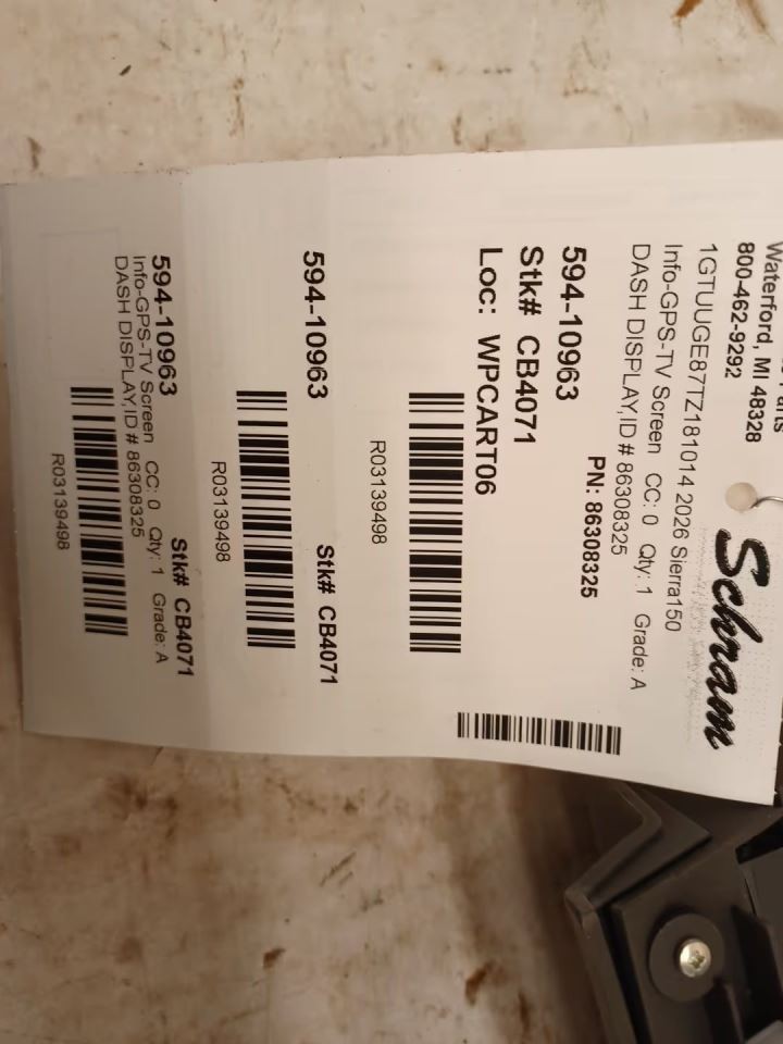 2026 GMC Sierra 1500 Info-GPS-TV Screen 3139498