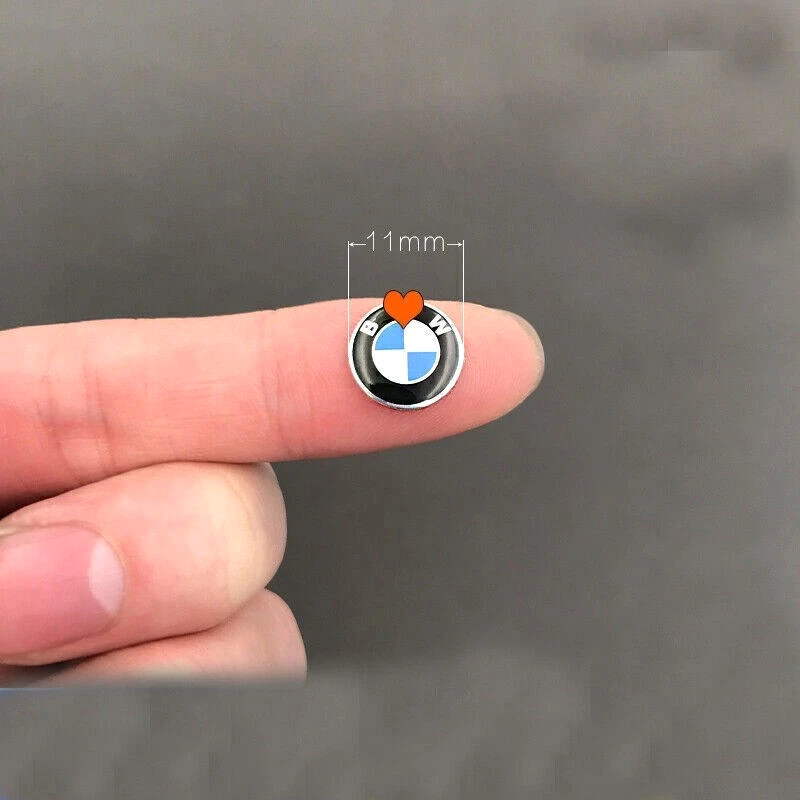 2Pcs x 11 MM Sticker Emblem Replacement Fit for BMW Key Fob Remote Badge