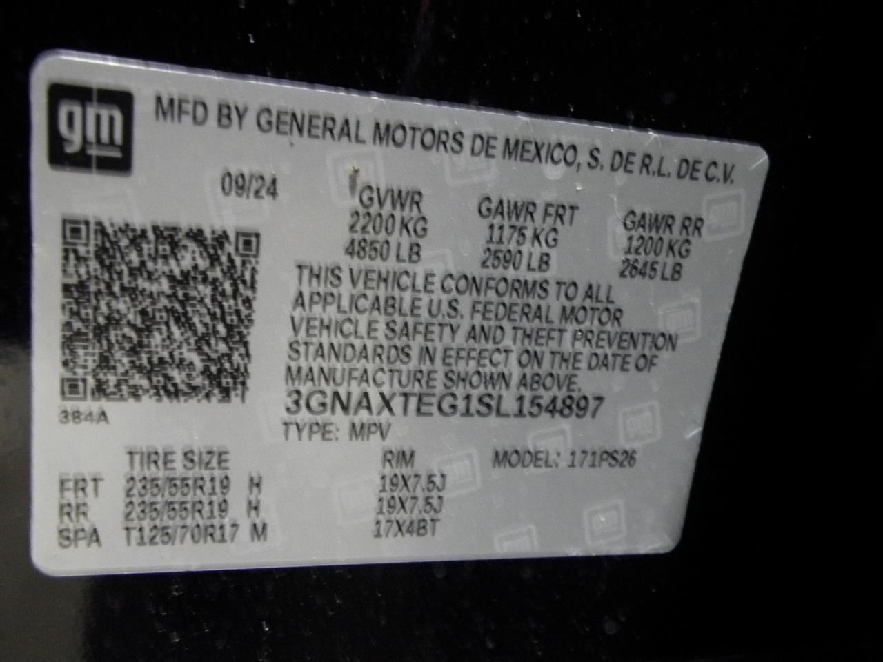 2025 Equinox RS ID-26554545 Center Radio Screen