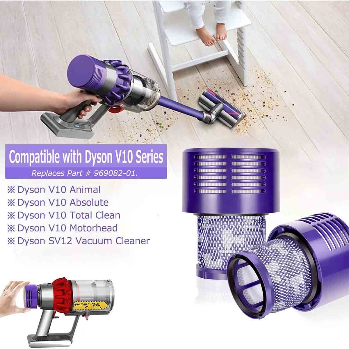 2-Pack HEPA Filters for Dyson V10 Cyclone, Animal, Absolute, SV12 | 969082-01