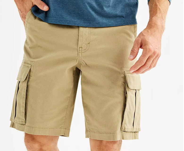 SONOMA Mens (10” Ins) Flexwear Everyday CARGO SHORTS Szs 28-40 (Many Colors) NWT