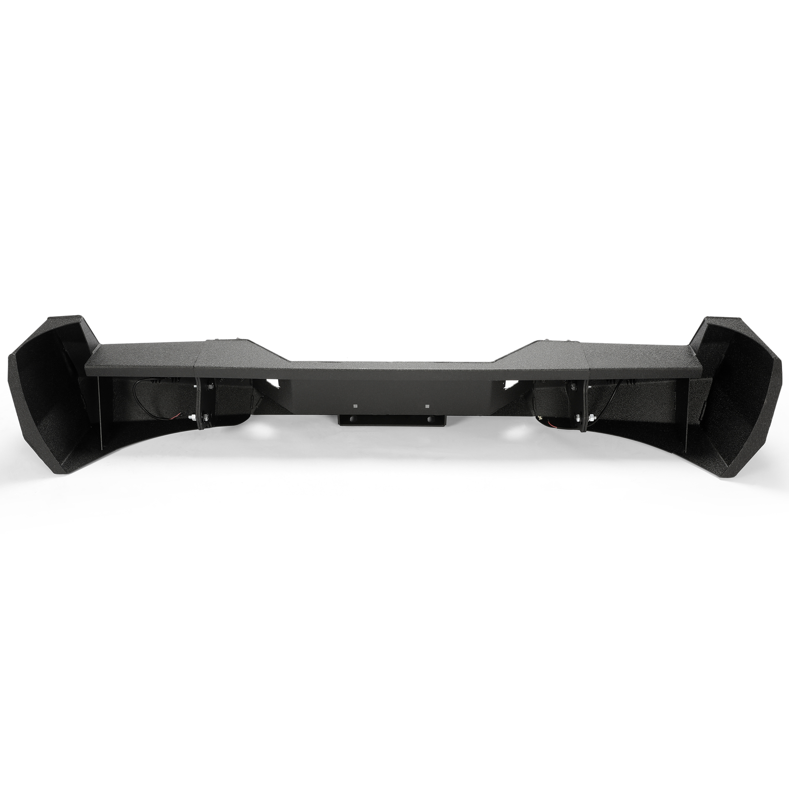 HECASA Black Rear Bumper For Toyota Tacoma 2005-2015 w/License Plate LED Lights