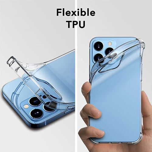 Clear Case Shockproof Cover for iPhone 16 15 14 13 12 11 Pro Max Mini XS XR X 8