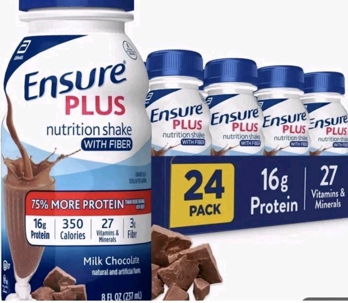 Ensure Plus Nutrition Shake, Milk Chocolate (8 fl oz, 24 pack)