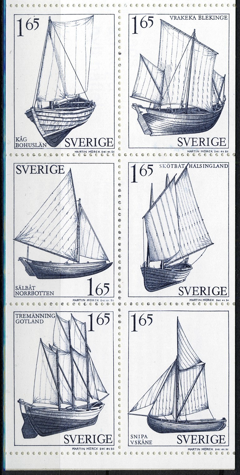 Sweden 1981, Traditional Boats set MNH, Mi 1152-57