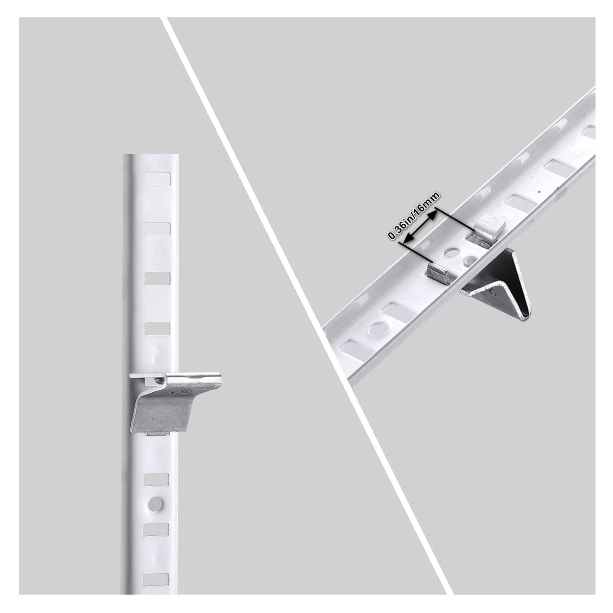 Shelf Clips, Adjustable Supports Clip for 255 Standard Pilaster, Heavy Duty M...