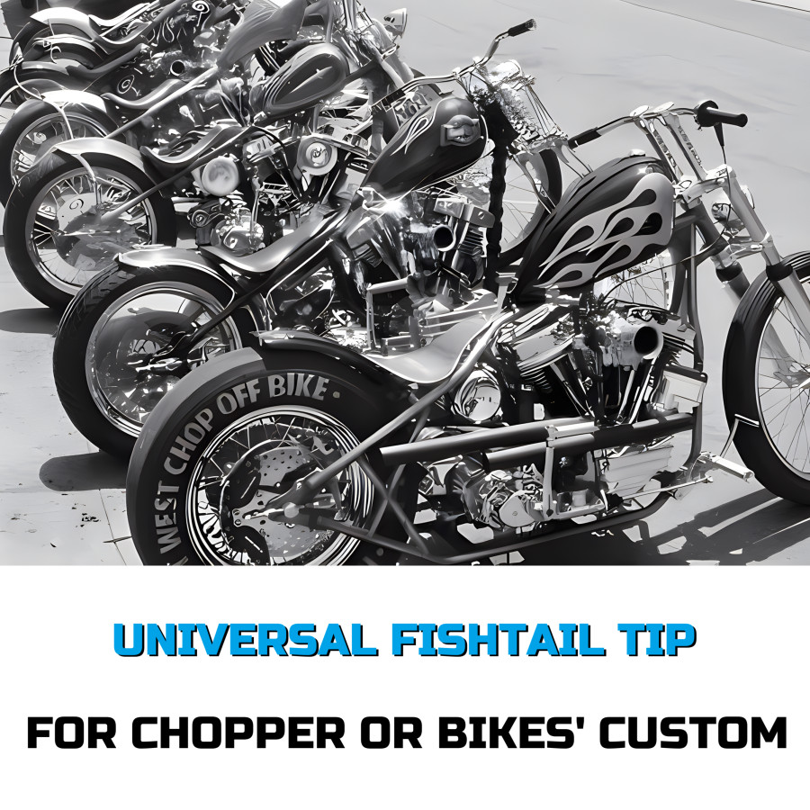 Fishtail Tail Pipe Tip for 1.75'' O.D. Header Pipes or Drag Pipes, Sold in Each