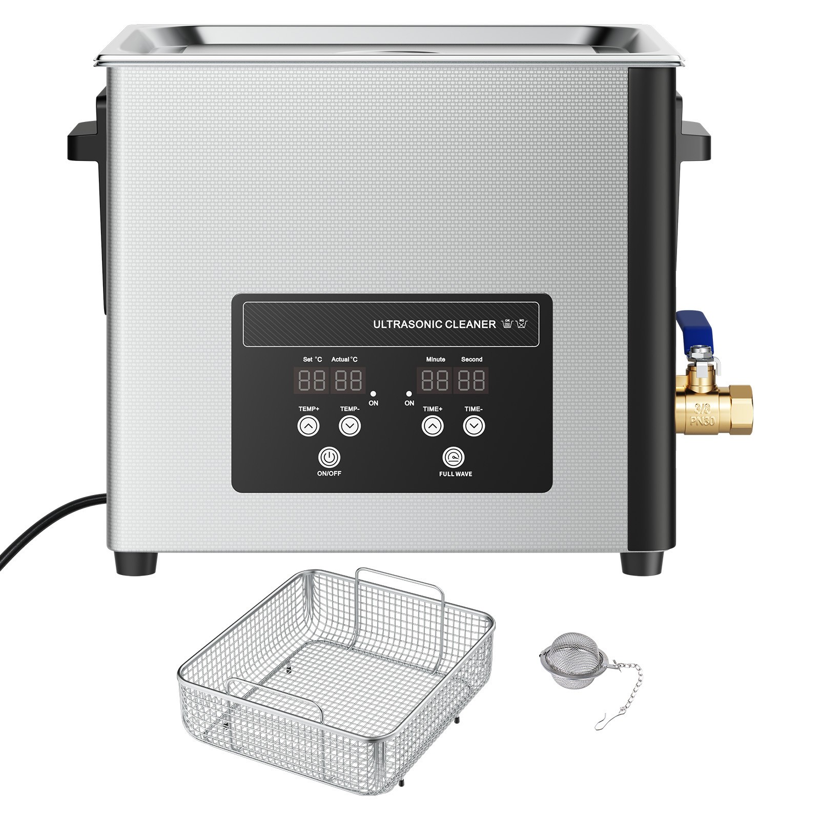 Uimoso 15L Ultrasonic Cleaner with Digital Timer & Heater Jewelry Cleaner 240W
