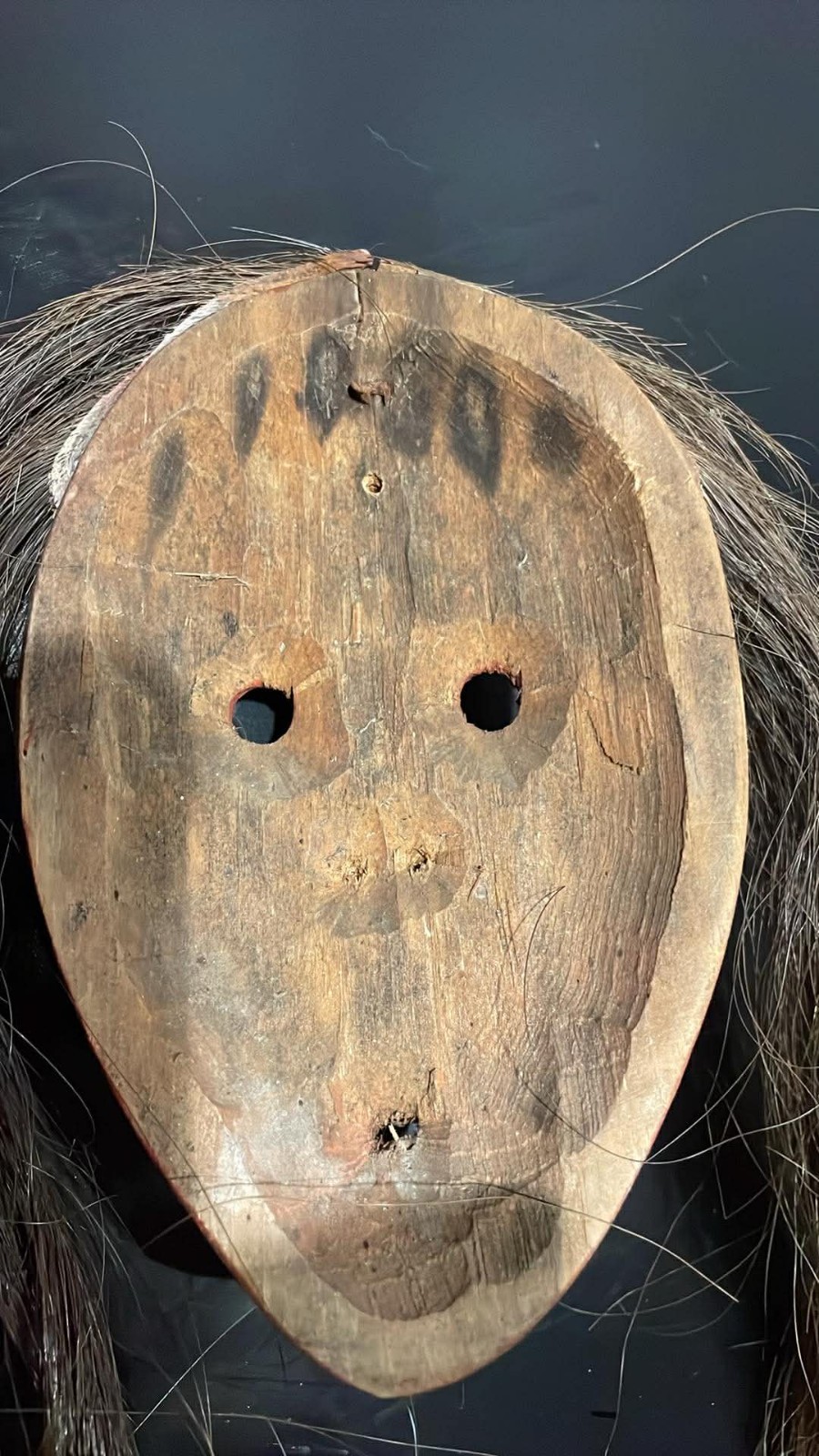 215# Antique, Sacred, False Face Iroquois Mask – Ritually Used