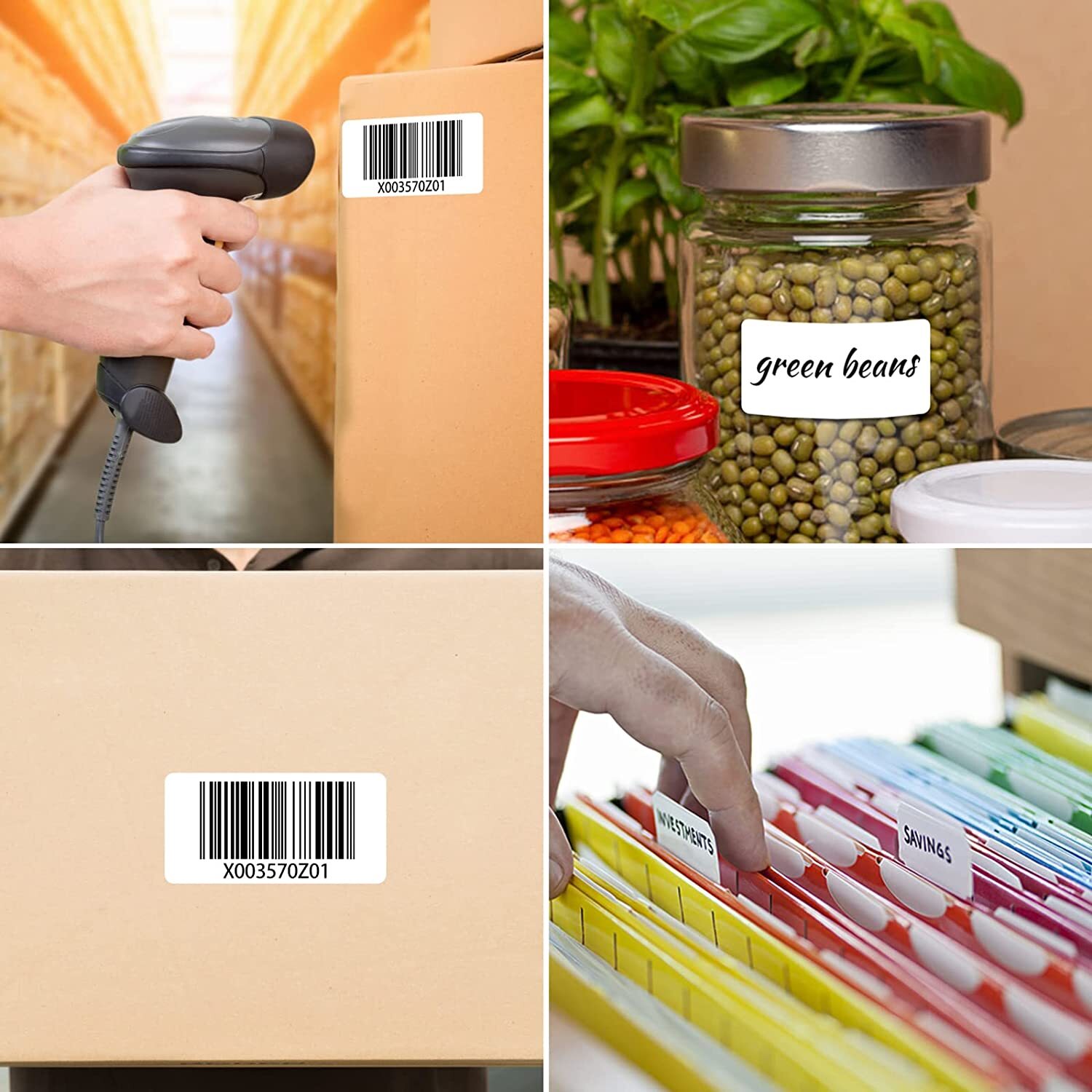 1000/Roll 2.25"x1.25" Direct Thermal Labels Adhesive SKU Label for Zebra Amazon