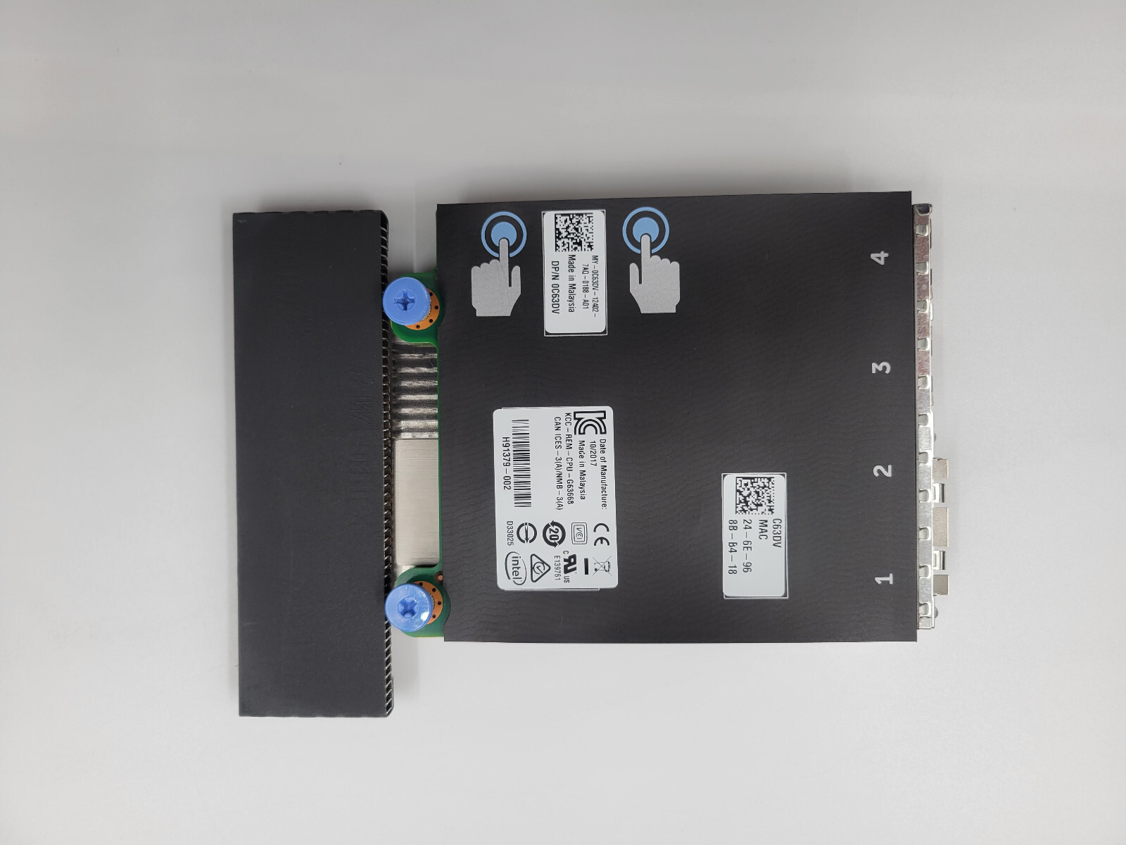 Intel X520-I350 Quad Port 2 x10G SFP 2 x1G RJ45 Daughter Card Dell P/N:0C63DV