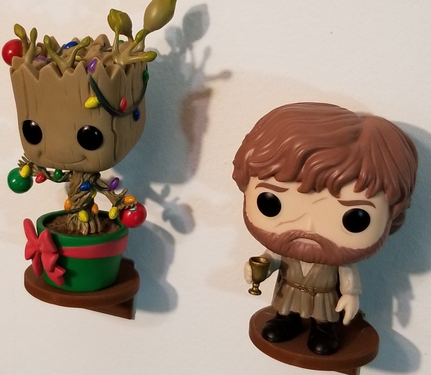 6 Pack White Small no Nail Adhesive Wall Display shelf for figurine Funko Pops!