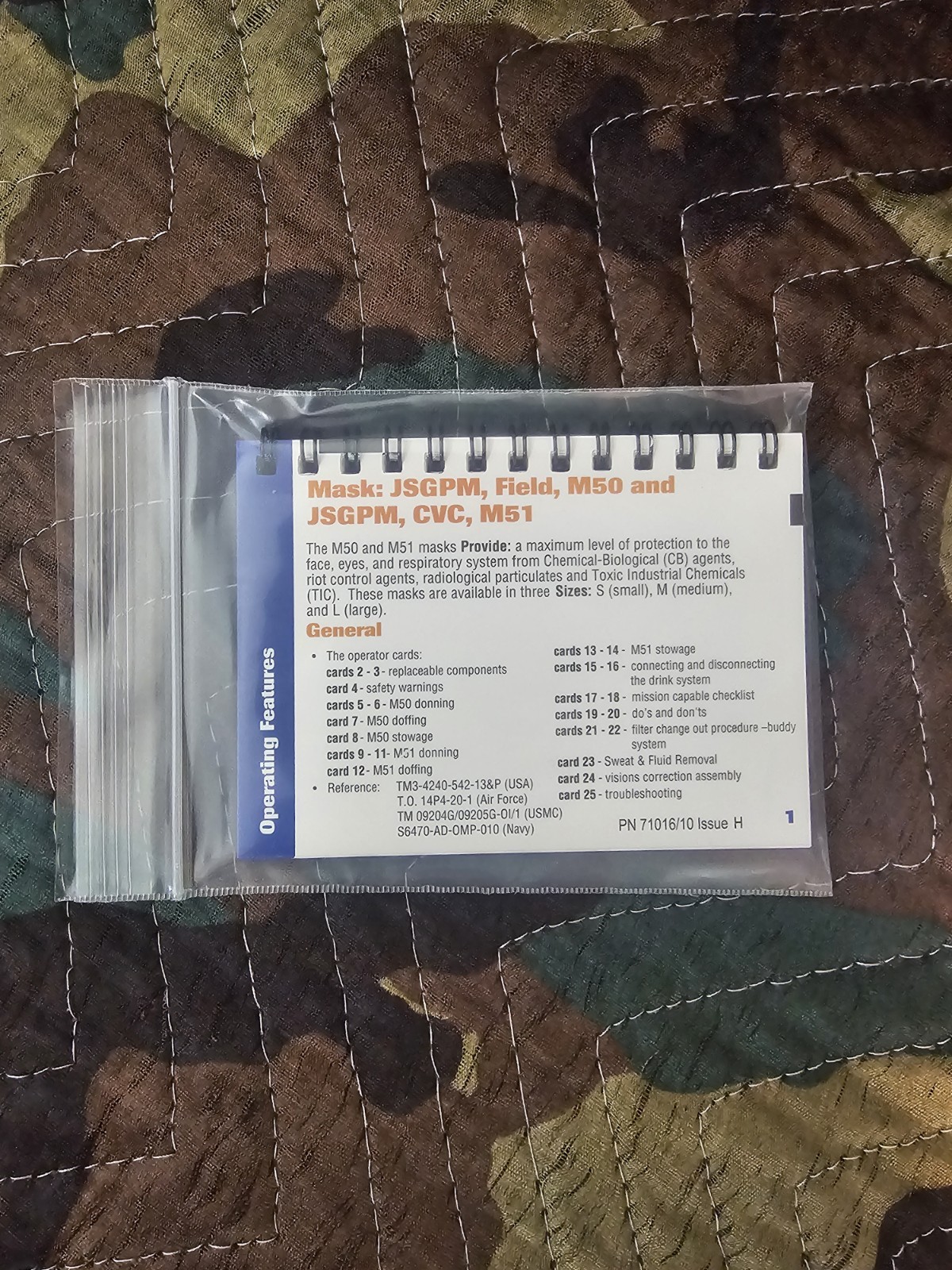 New! (4) M50/M51 OPERATOR CARDS