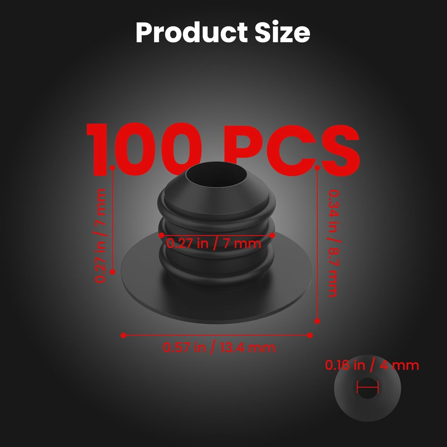 100Pcs Pegboard Hook Locks, Peg Board Locks Stoppers Fit for 1/4 Inch Peg Board