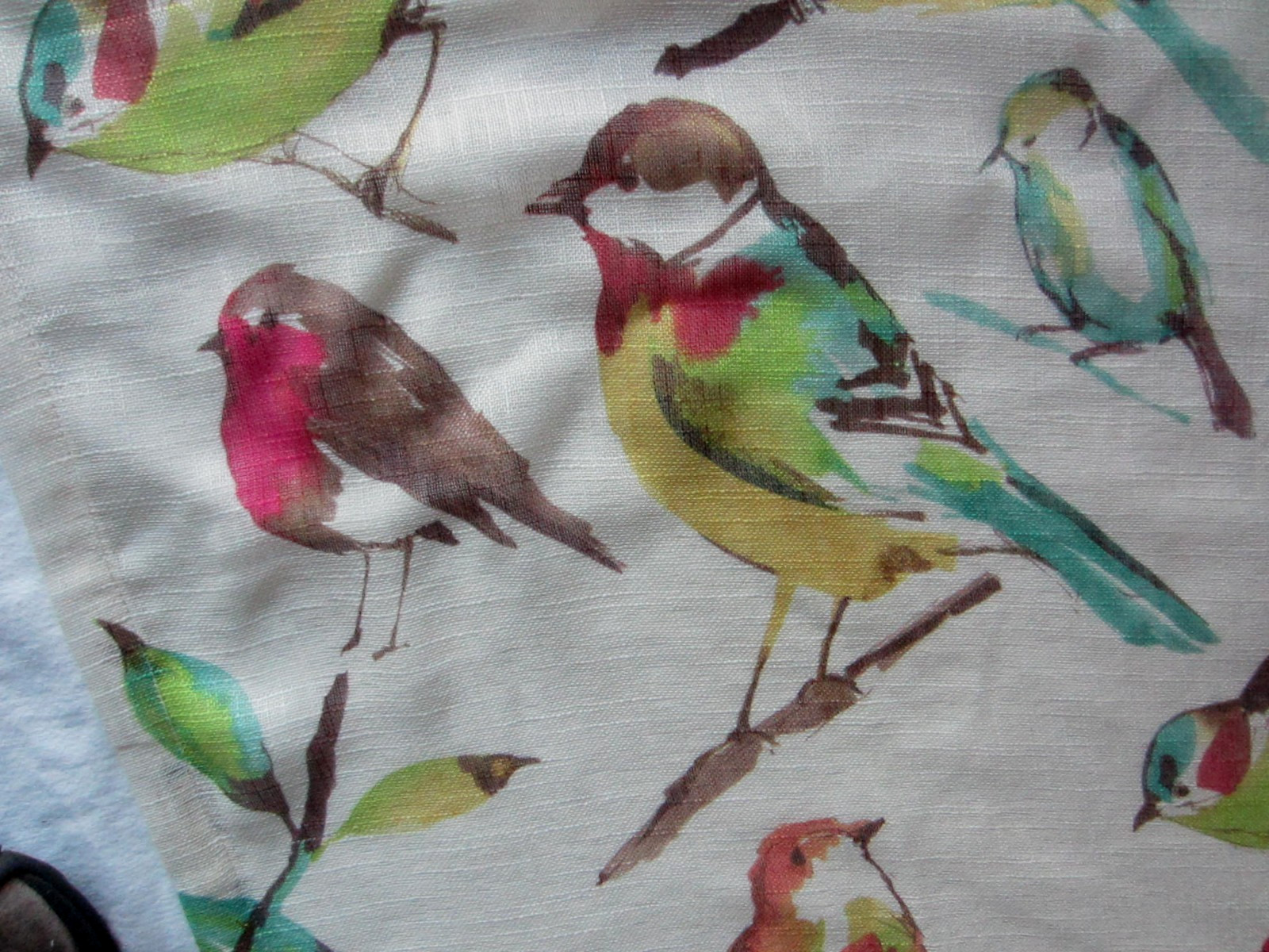 Set of 2 Pier 1 Imports Birdwatcher Curtain Panels 50" X 84" Top Gromets