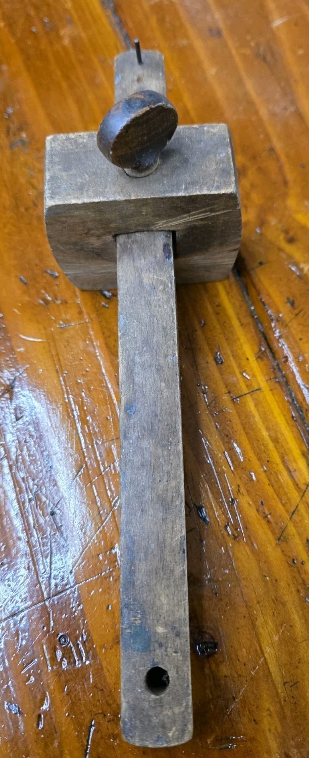 Vintage Wood Carpenter Scribe Mortise Marking Gauge Tool Woodworking