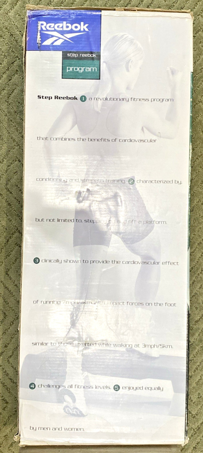 ORIGINAL REEBOK AEROBIC EXERCISE STEP PLATFORM WITH 6", 8" AND 12" RISER NICE