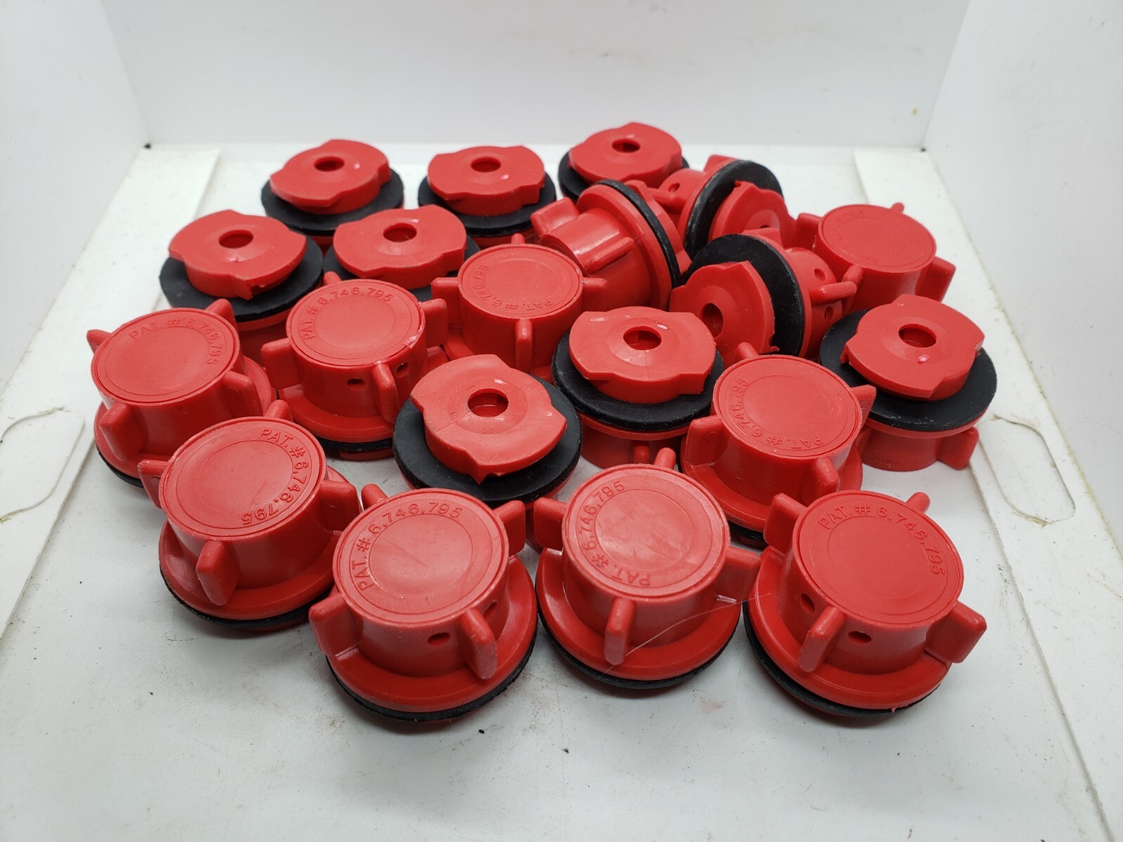 RED BATTERY VENT CAPS BAYONET MOUNT GOLF CART FORKLIFT MARINE SOLAR QTY 20 NNB