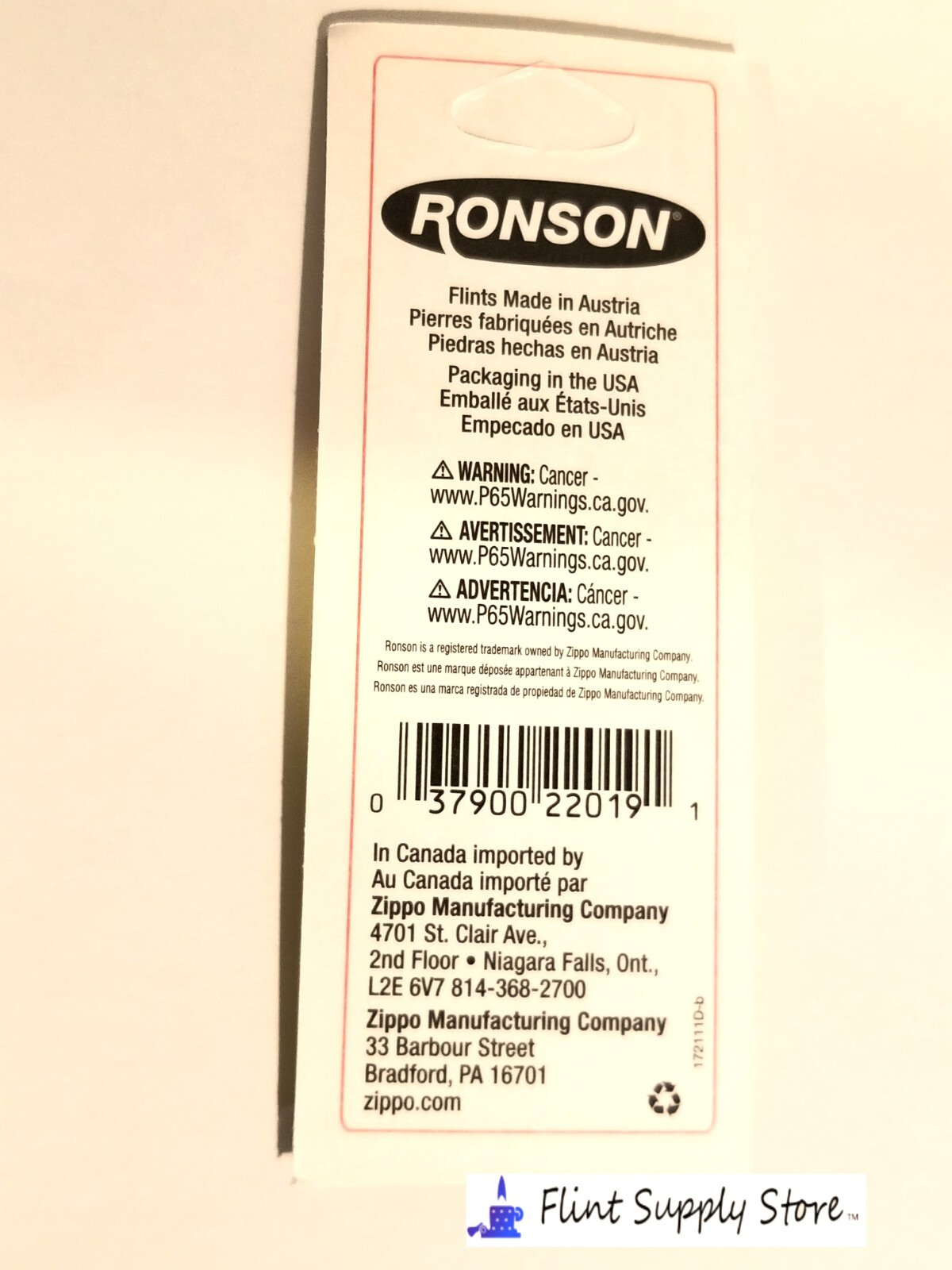 Genuine Ronson Lighter Flint, 1 pack (6 Flints) For most lighters, USA SHIPPER