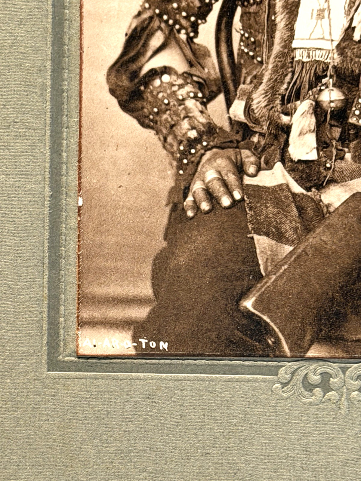 Antique Native American Indian Photograph of Bear Shield (A-Ara-Ton) Warrior