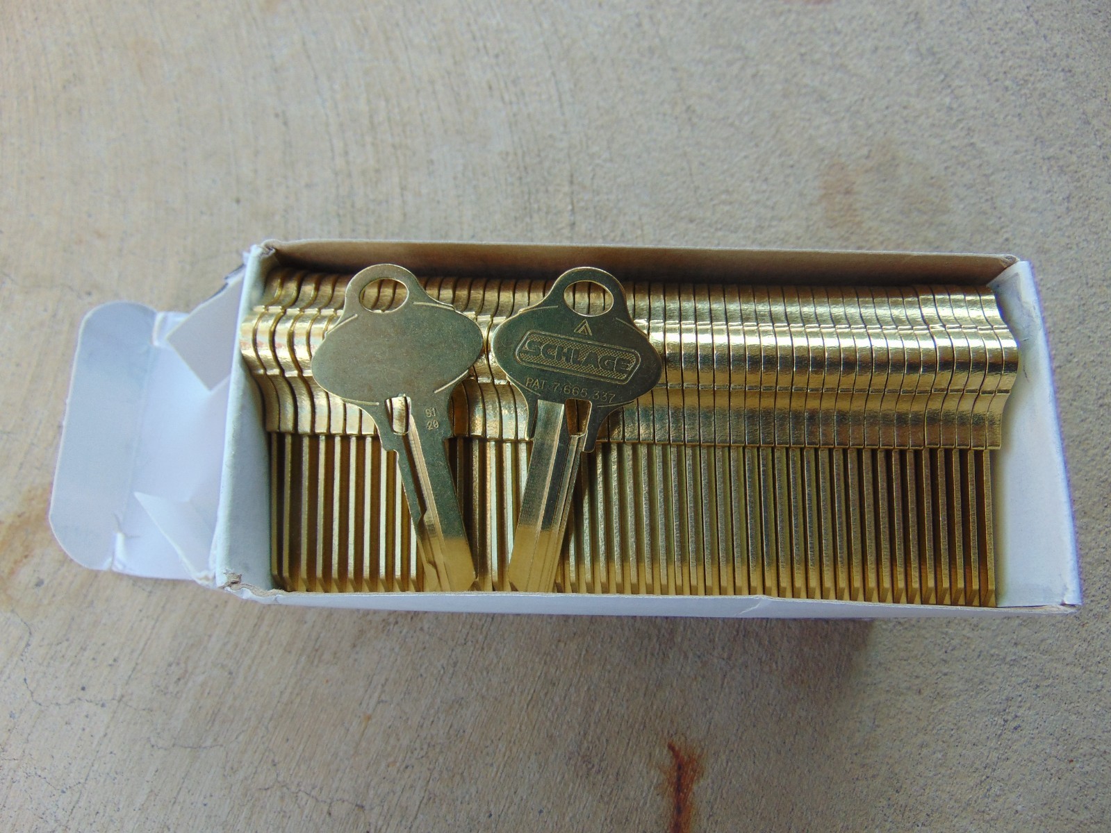 BOX OF 50 KEYS EVEREST SCHLAGE S123 KEYS UNCUT LOCKSMITH