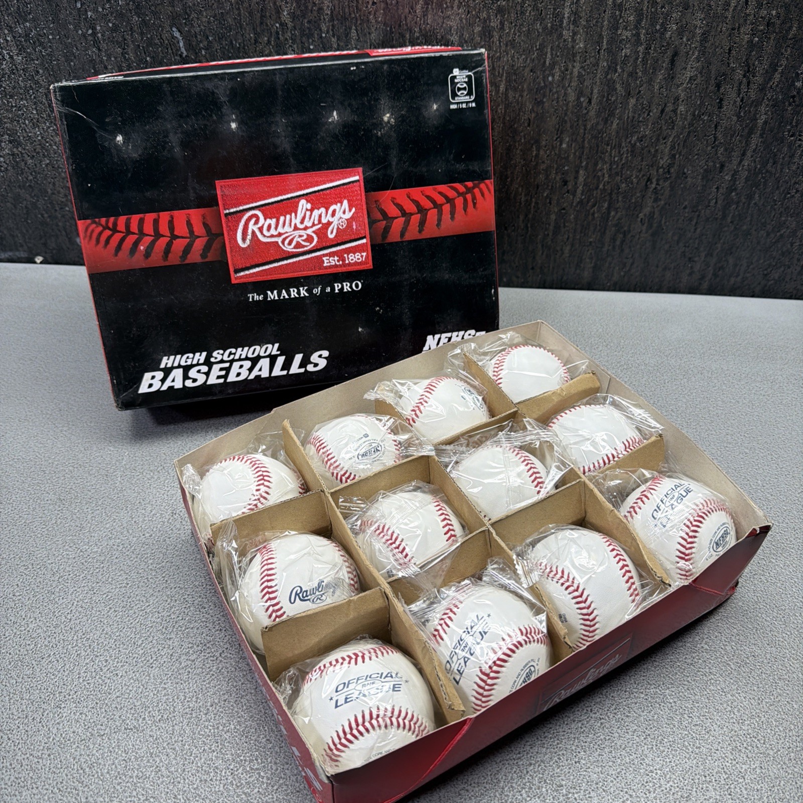 12-PACK RAWLINGS NFHS HIGH SCHOOL BASEBALLS ( NEW OTHER )