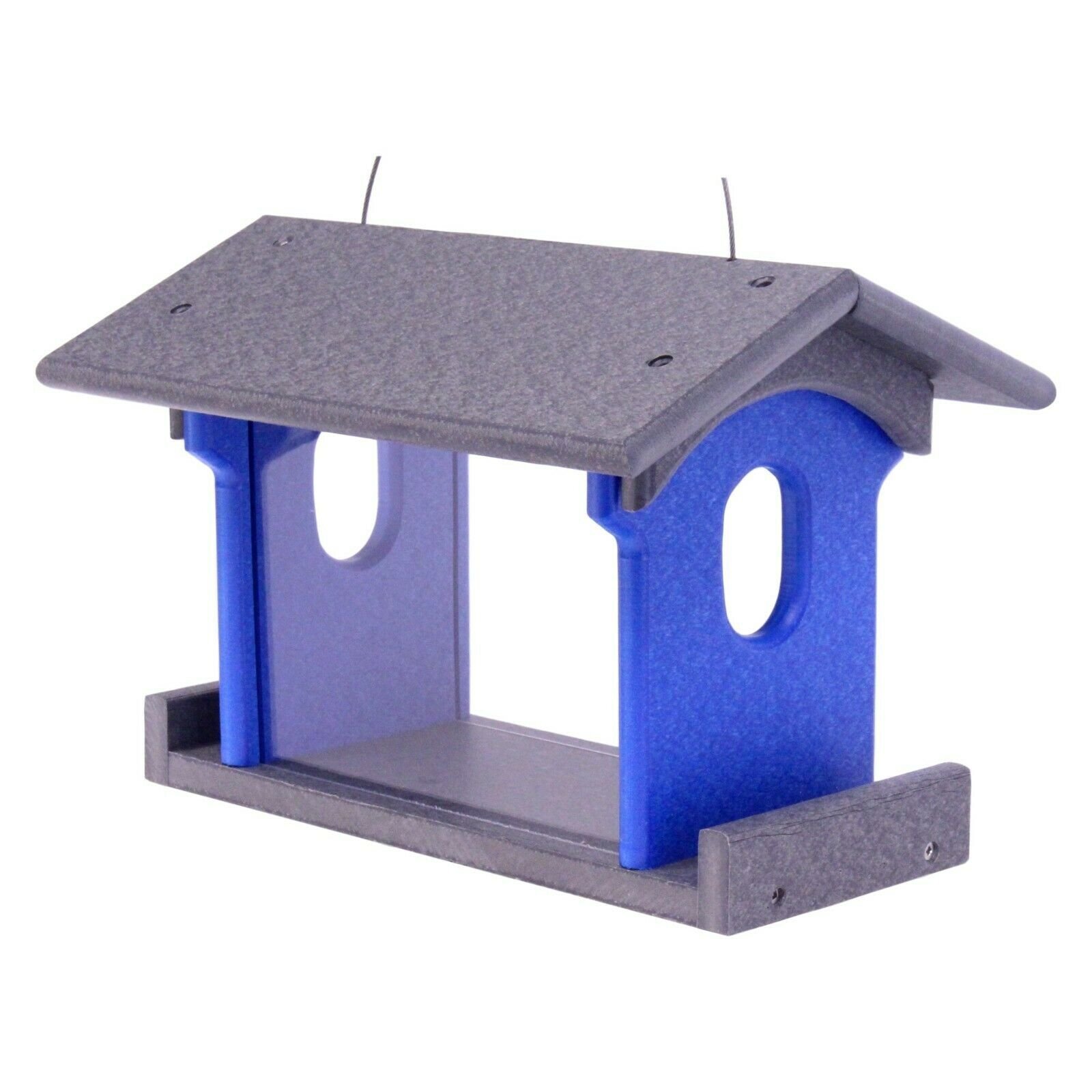 Amish-Made Bluebird Feeder, Eco-Friendly Poly-Wood Hanging Blue Bird Feeder
