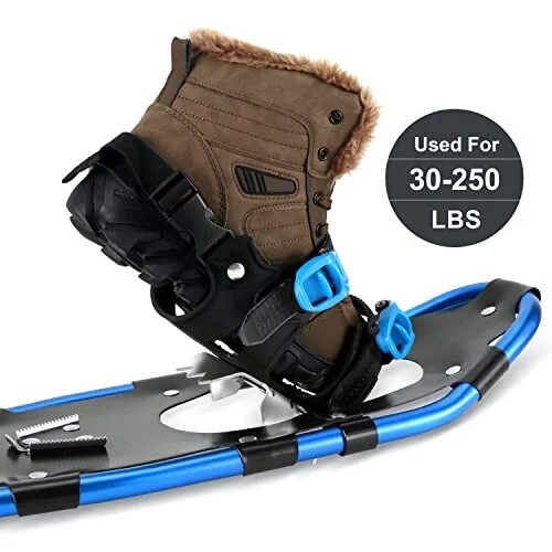 Snowshoes for Men Women Kids Gpeng 821 Xtreme Lightweight BLUE 21", 70 - 150 LBS