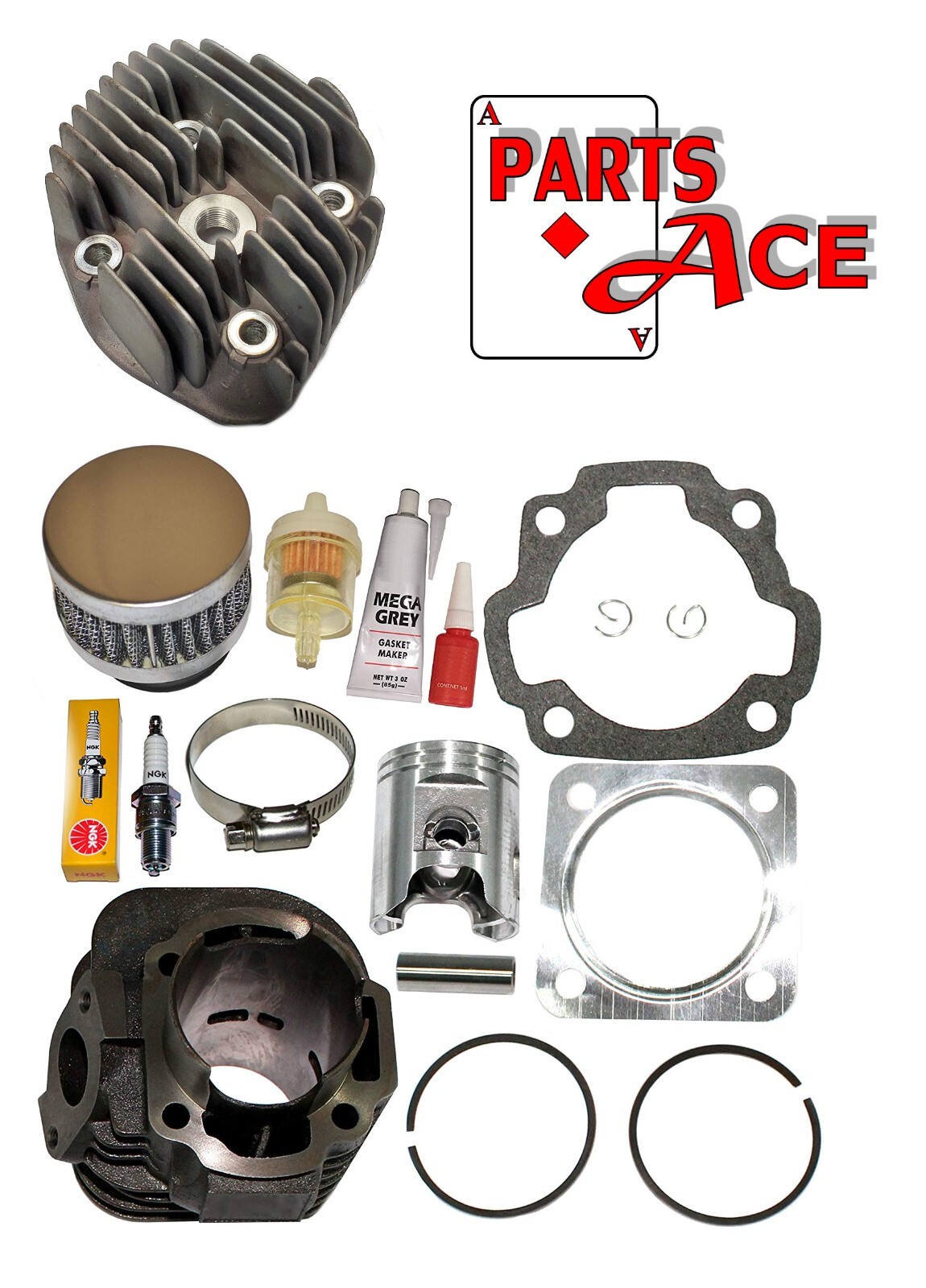 Can Am Mini Ds 90 Bombardier Ds90 Cylinder Head Piston Kit Gaskets 2002 - 2006
