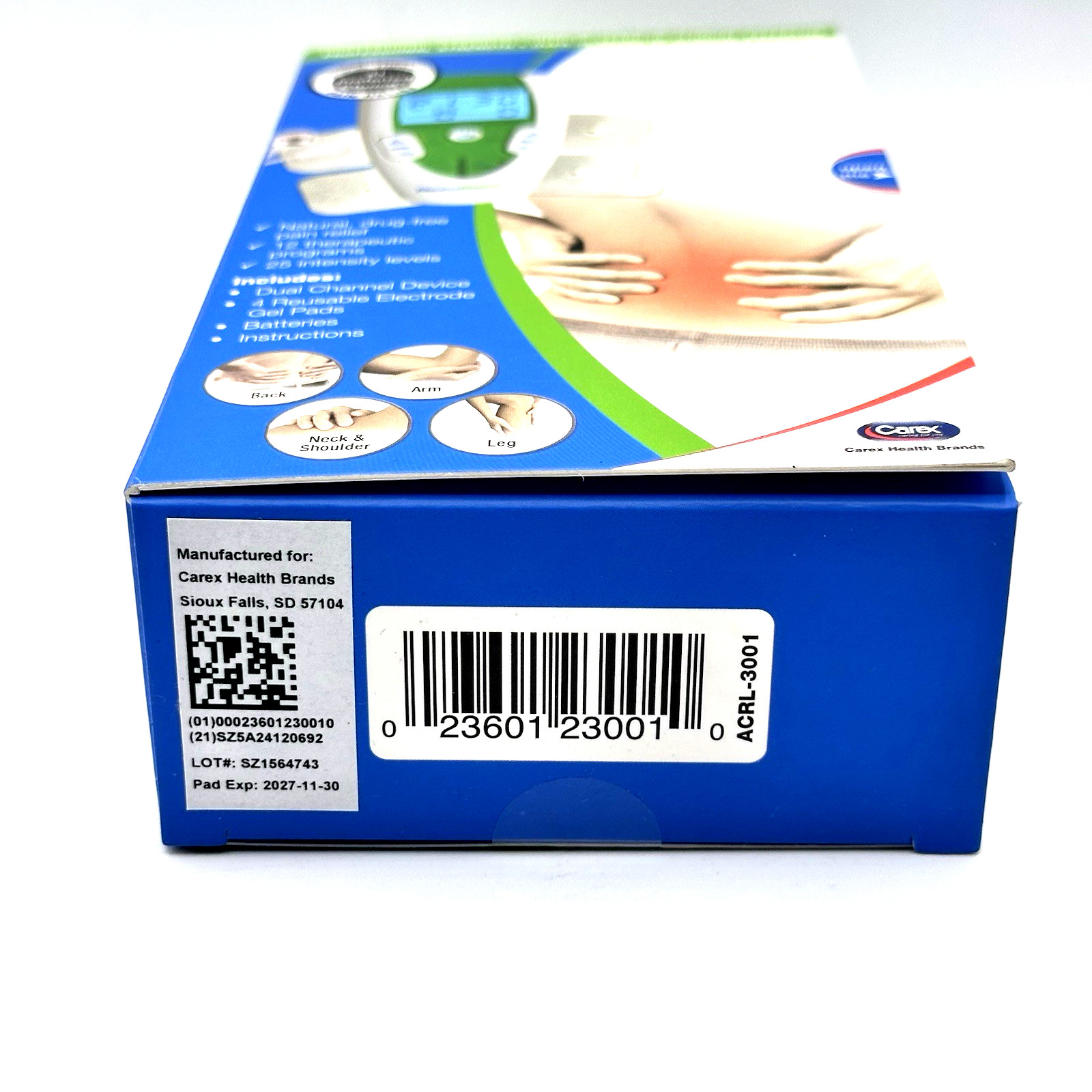 AccuRelief TENS Unit Pain Relief System - Dual Channel - New & Sealed