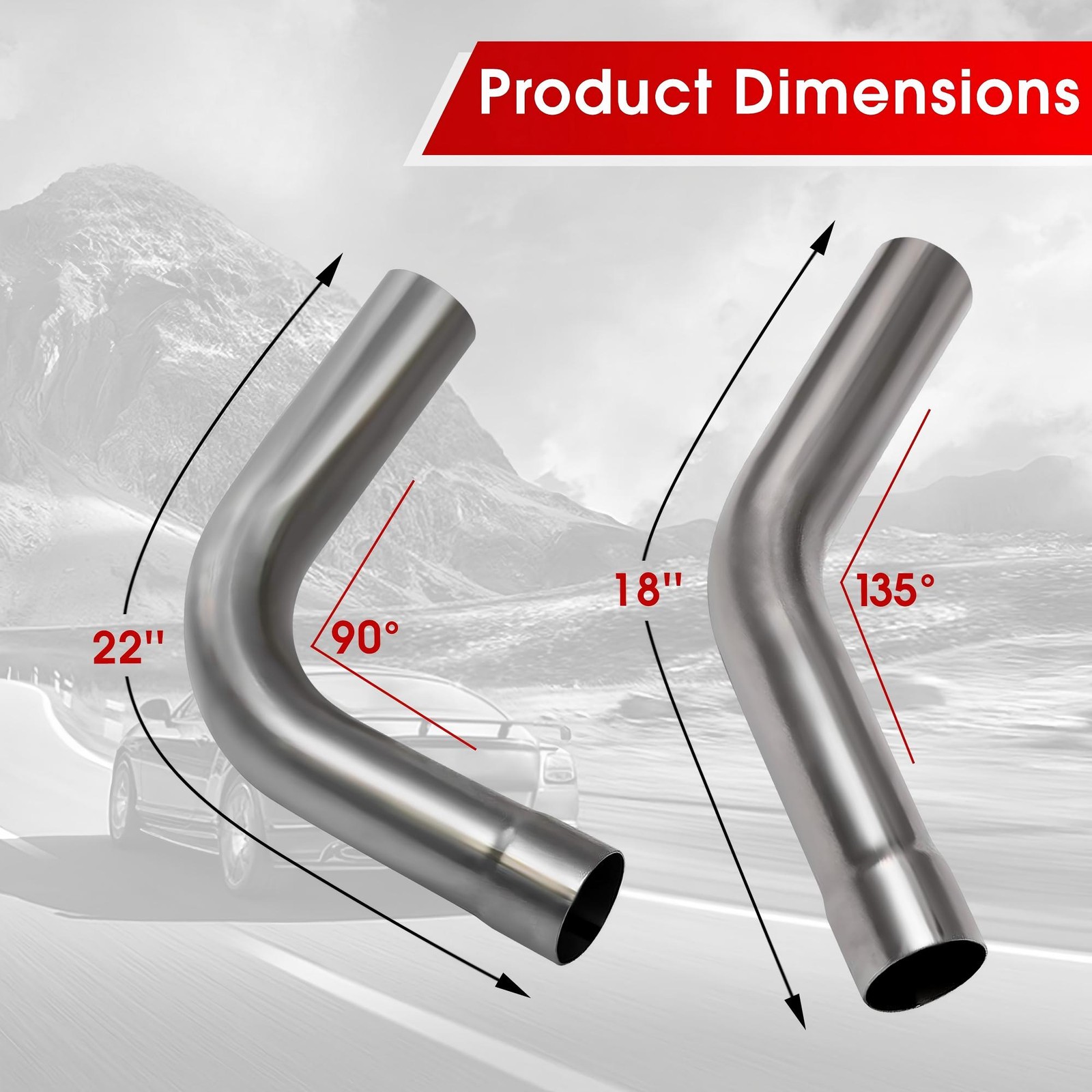 3" Inch 76mm Stainless Steel Exhaust Pipe Piping Mandrel Straight U Bend Kit