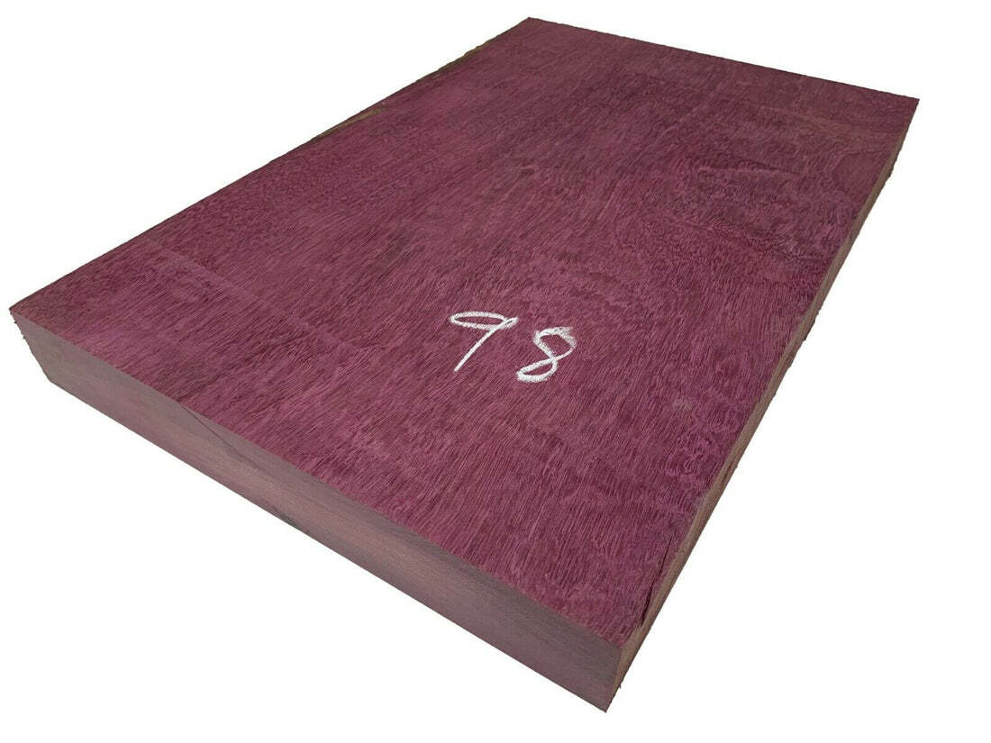 Purpleheart Exotic Electric/Acoustic Guitar Body Blanks 21"x14"x2"-Single Piece