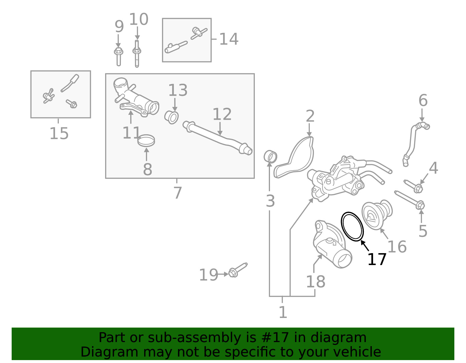 Genuine Ford Thermostat Gasket BR3Z-8255-A