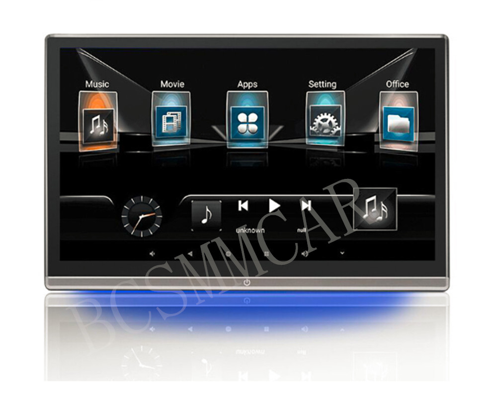 2x Car Headrest Monitor Rear Seat Entertainment TV Video Player IPS Touch Screen