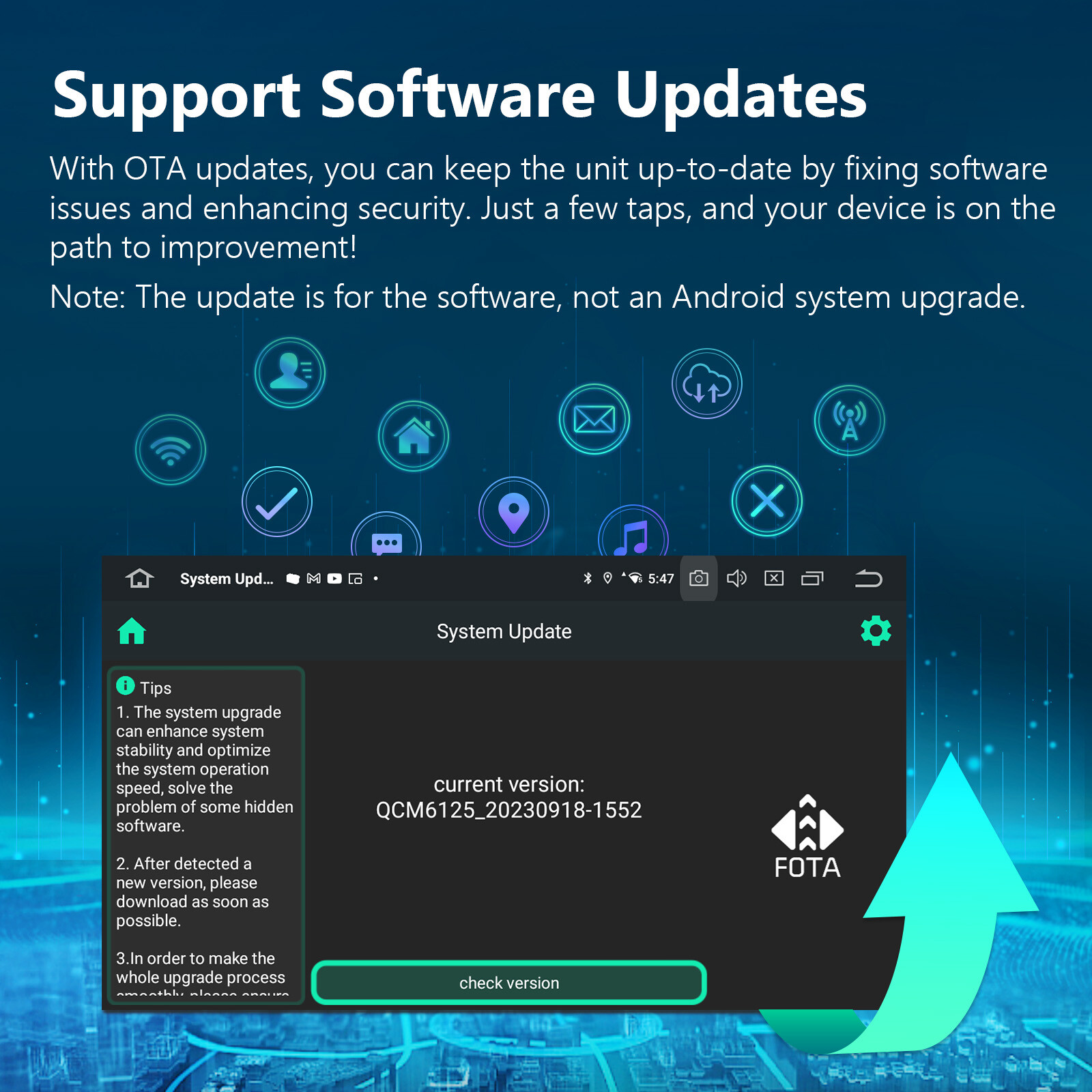 Eonon 7" 2 Din Car Stereo Radio Android 10 8-Core GPS Navigation CarPlay No DVD