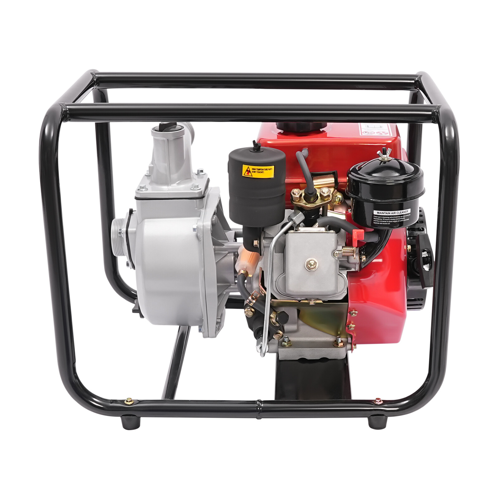 4L 2 inch Water Pump Water Transfer Pump 4-Strok Diesel Water Pump + Water Pipe
