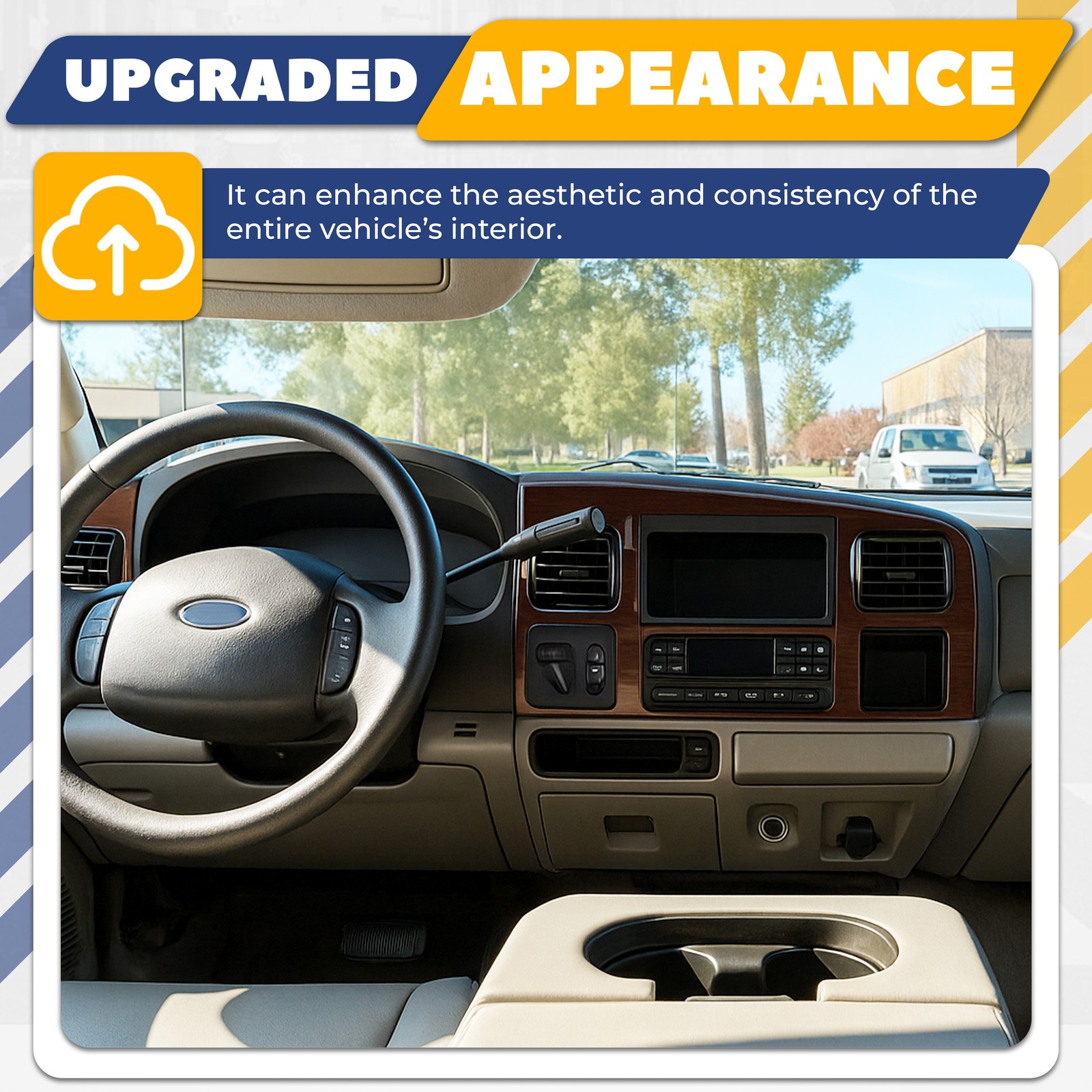 For 2005-2007 Ford F250 F350 Super Duty Dashboard Dash Trim Panel Bezel W/ AC