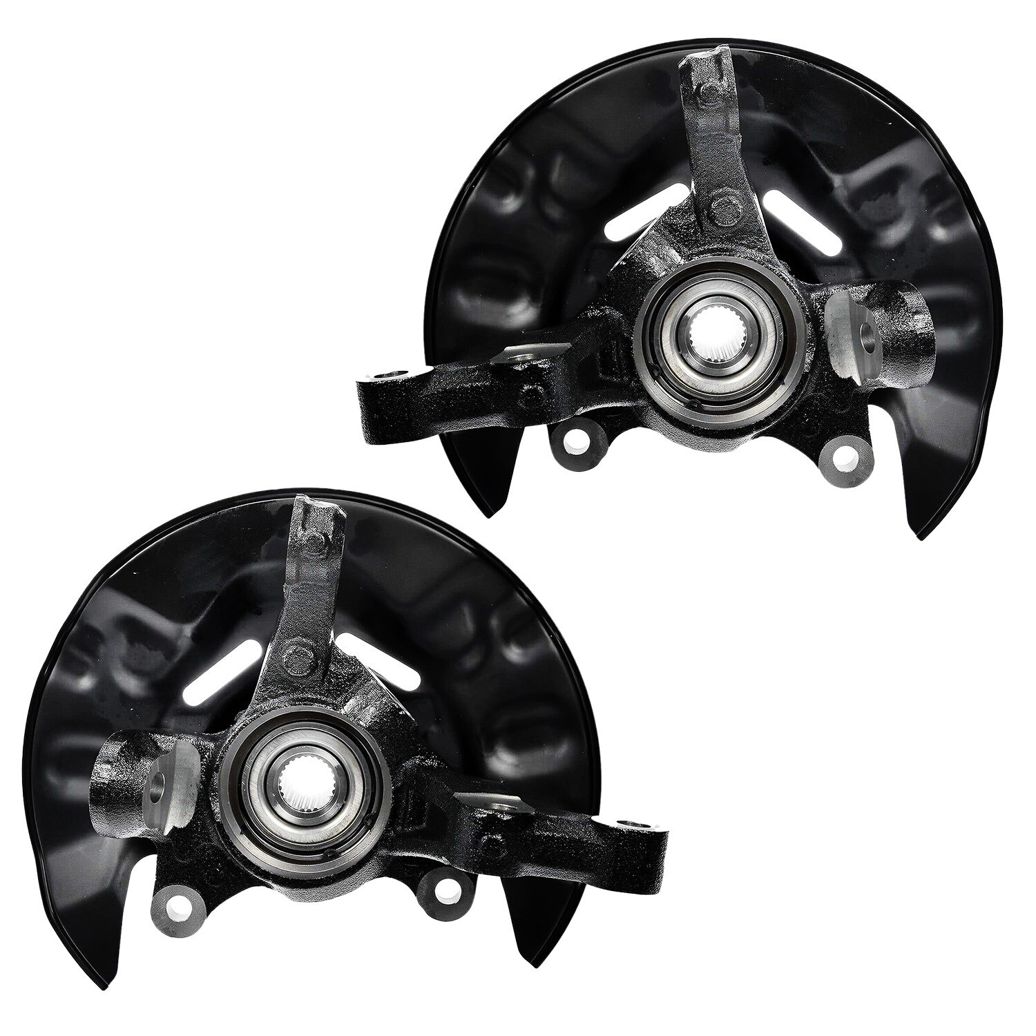 Pair Front Steering Knuckle+Wheel Hub Bearing for 2003 2004-2008 Toyota Corolla