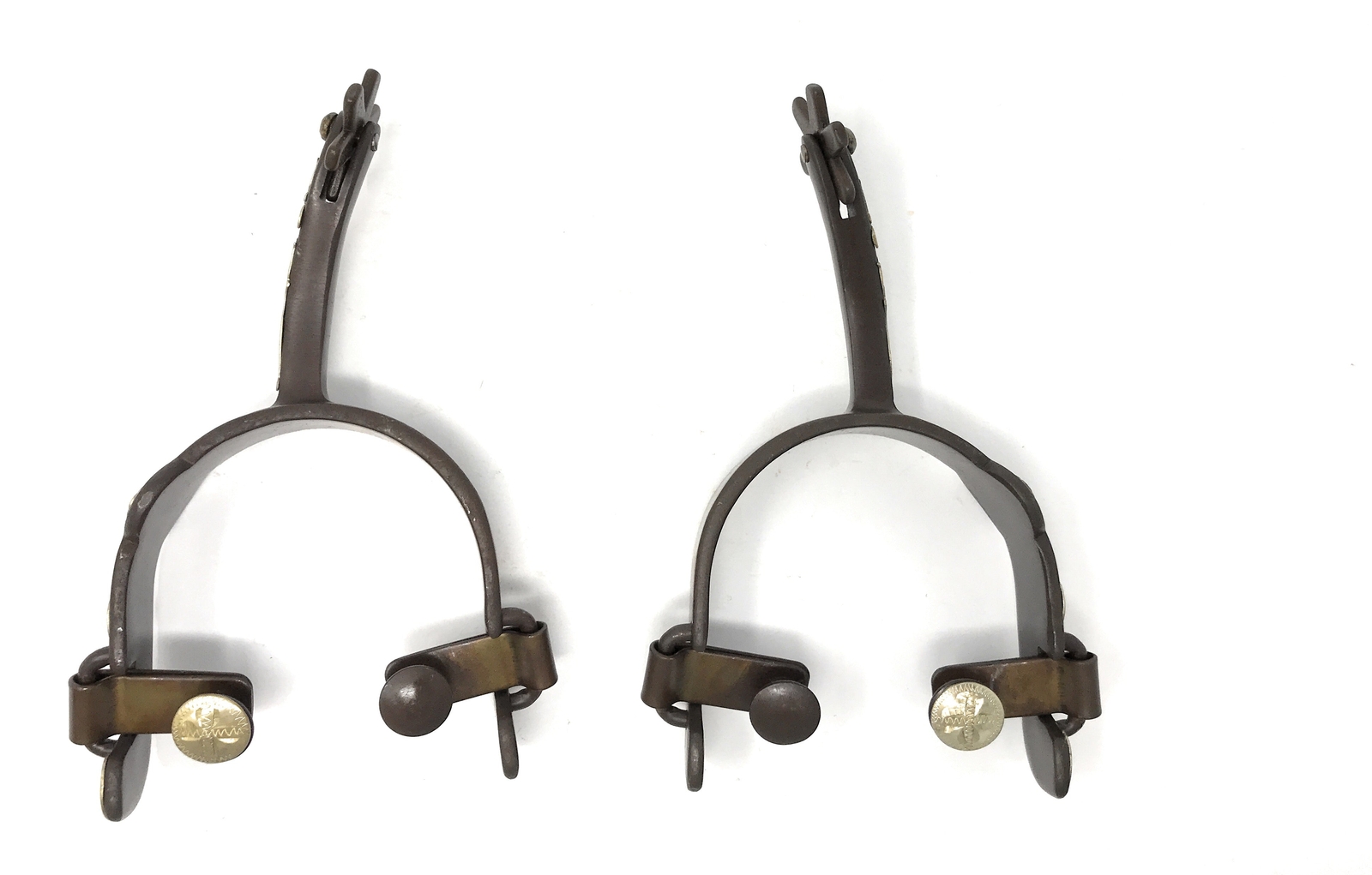 AJ Tack Antique Brown Cross Offset Spurs - Ladies