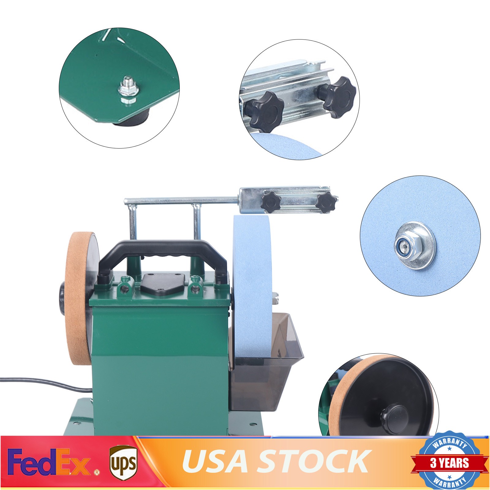 Electric Knife Sharpener Water-cooled Grinder Bench Wet Stone Grinding Machine
