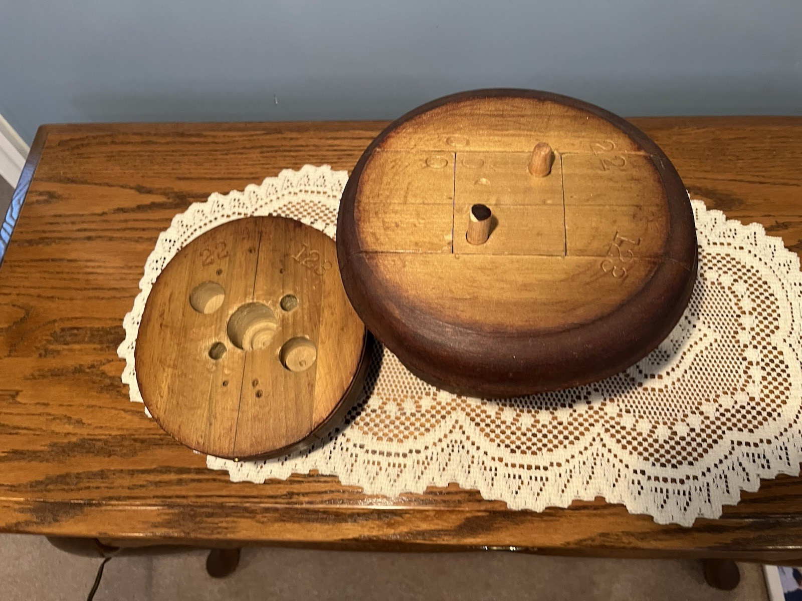 Antique Multi-Piece Wood Millinery Puzzle-Form Hat Block/Mold