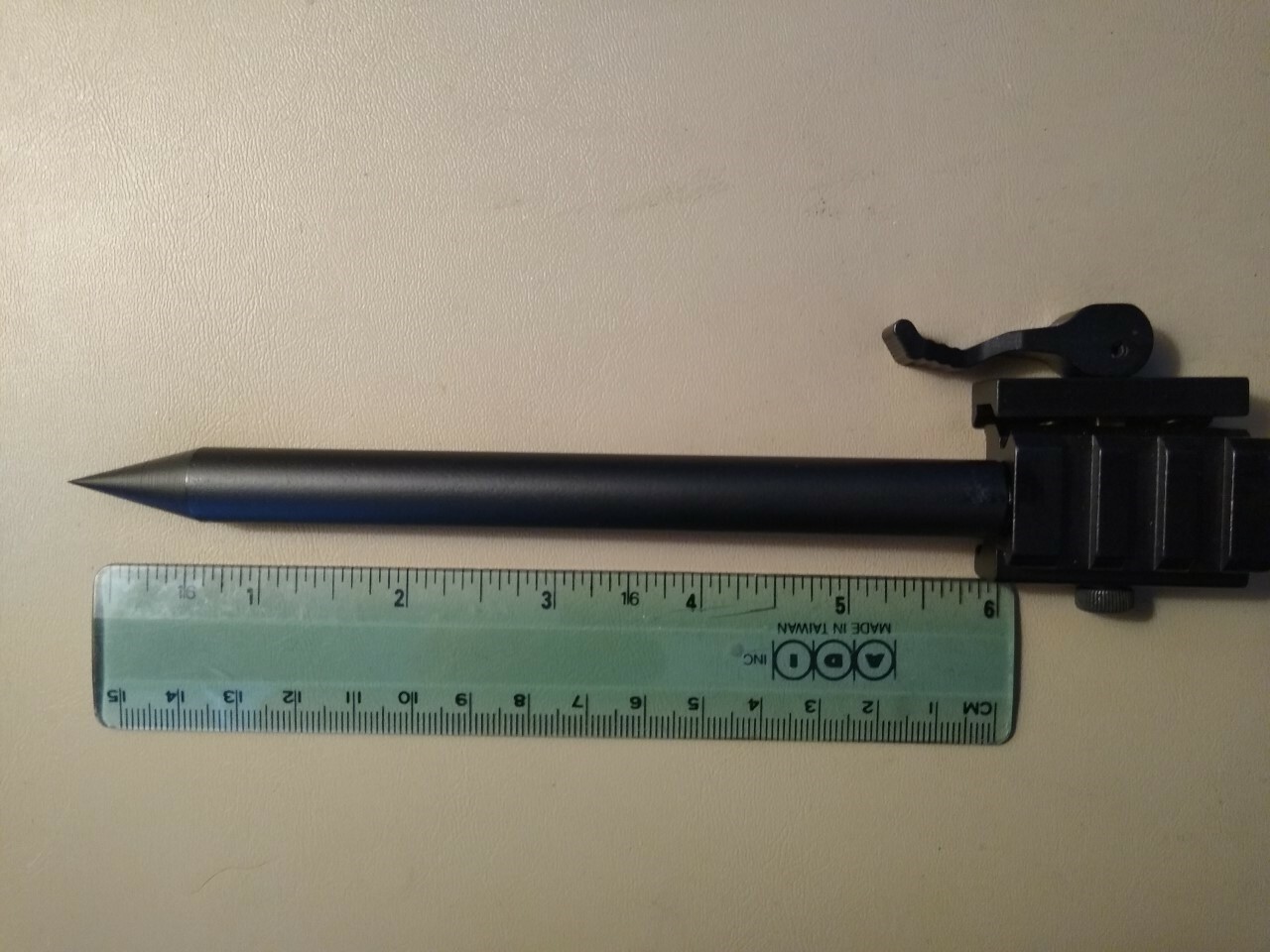 1/2"OD Steel Picatinny Rail Rifle,Shotgun,Crossbow Spike Bayonet Glass Breaker