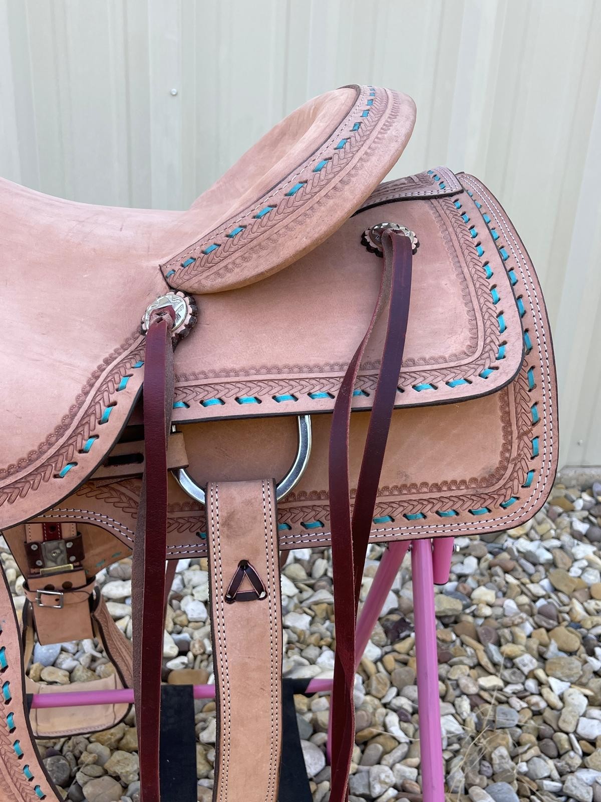 Adult Western Horse Ranch Cutting Saddle Sizes 14"-18" Hand-Tooled Free Shipping