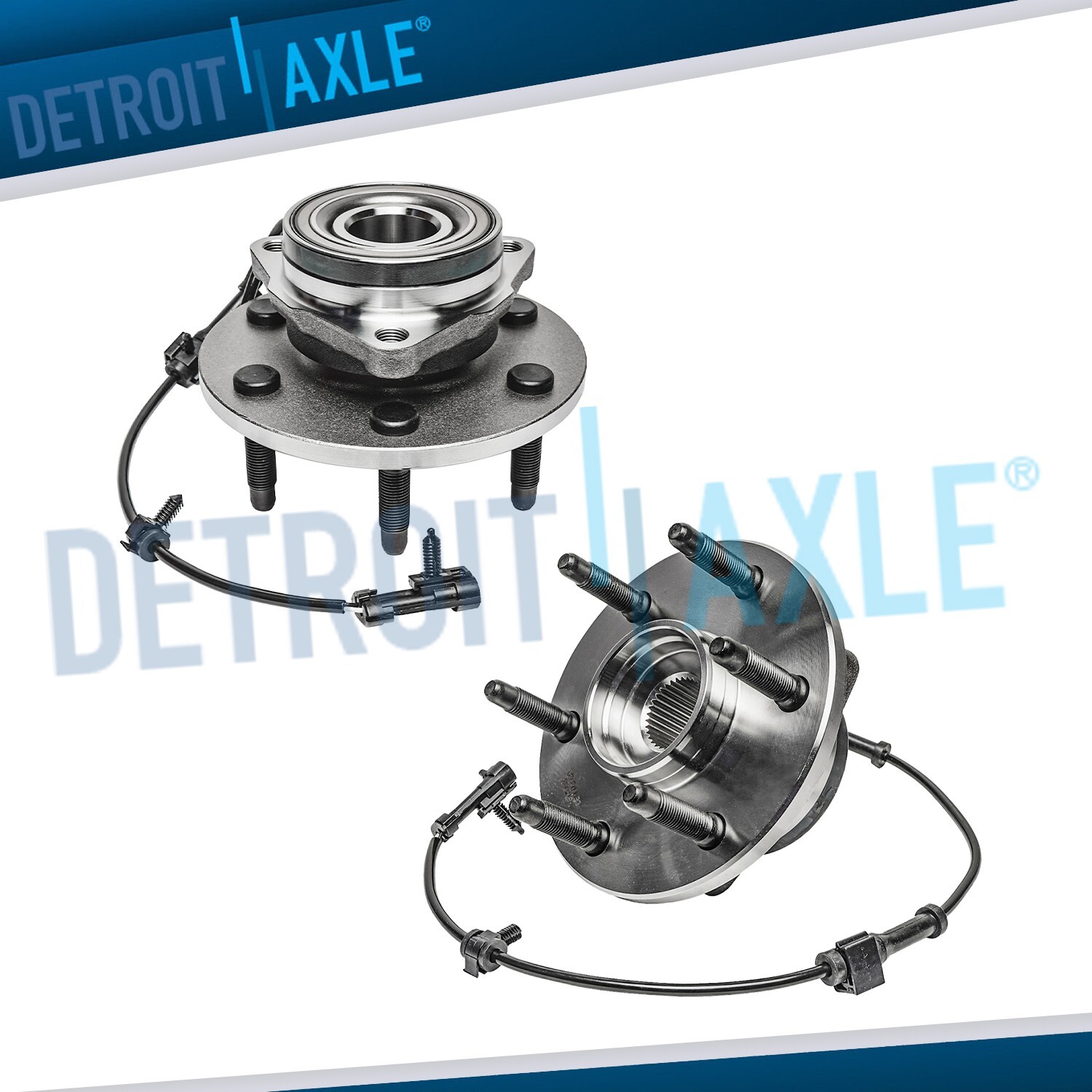 4WD Front Wheel Bearing and Hubs for Chevy GMC Silverado Sierra 1500 Tahoe Yukon