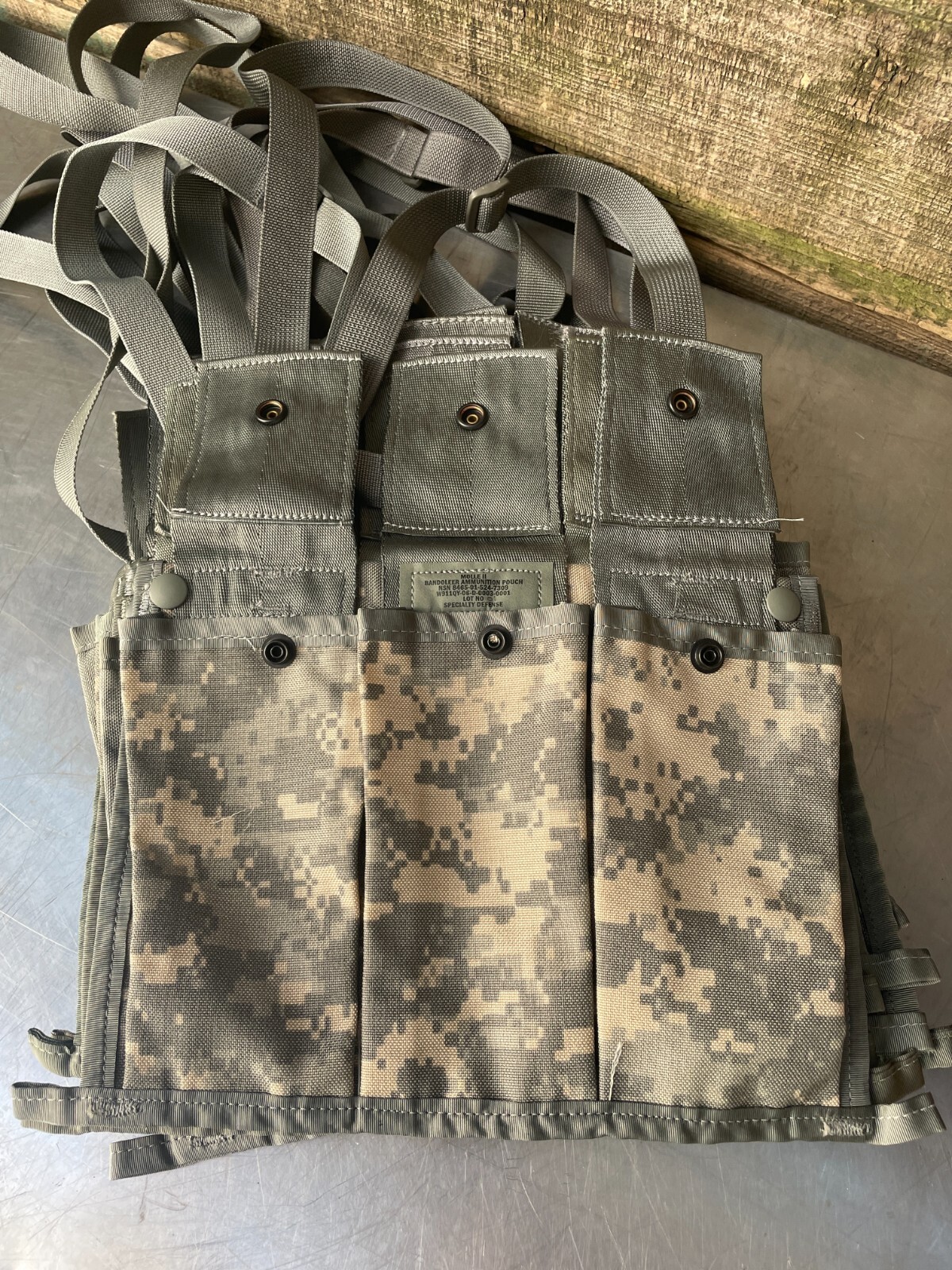 -LOT of 10- Military 6 Magazine Bandoleer MOLLE II Mag Ammunition Pouch w/ Strap