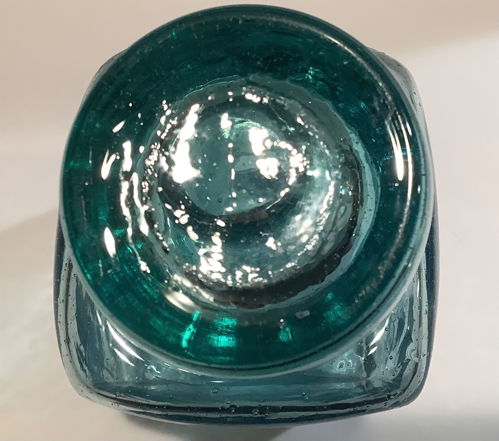 Kalalou Hand Blown Recycled Glass Water Carafe with Drinking Glass Blue/Green