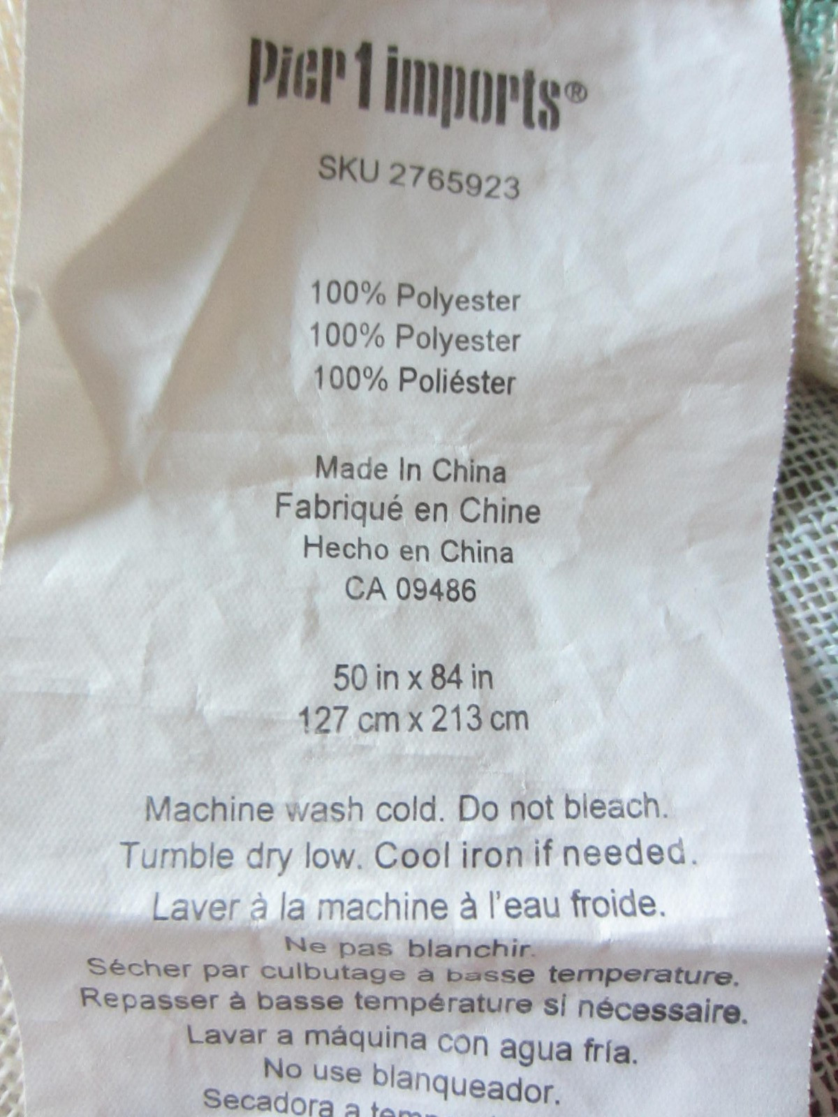 Set of 2 Pier 1 Imports Birdwatcher Curtain Panels 50" X 84" Top Gromets