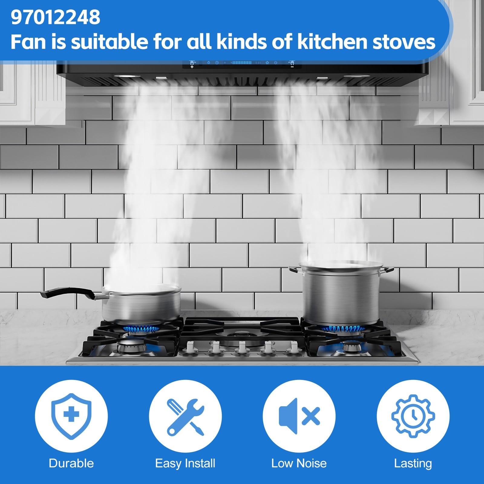 97012248 Motor Range Hood Fan Compatible with Broan and Nutone Kitchen...